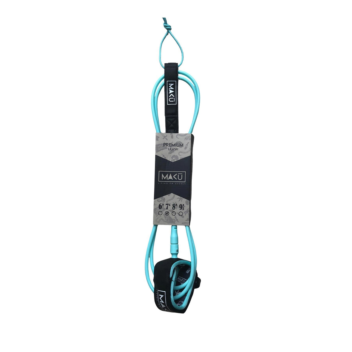iBoard Laisse de planche de surf de 1,8/2,4/2,4/2,7 m pour shortboard, paddlefboard et softboard Laisse de rechange de 5,5 mm | Noir et bleu