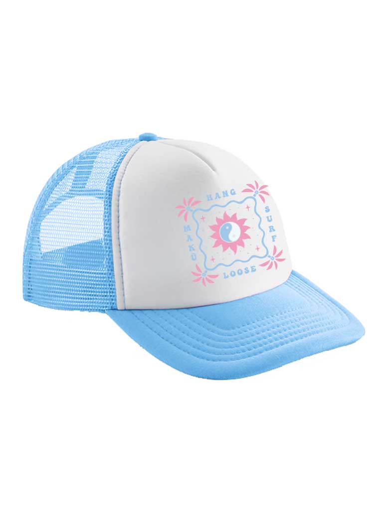 maku surf casquette enfant ado filet grille bleu