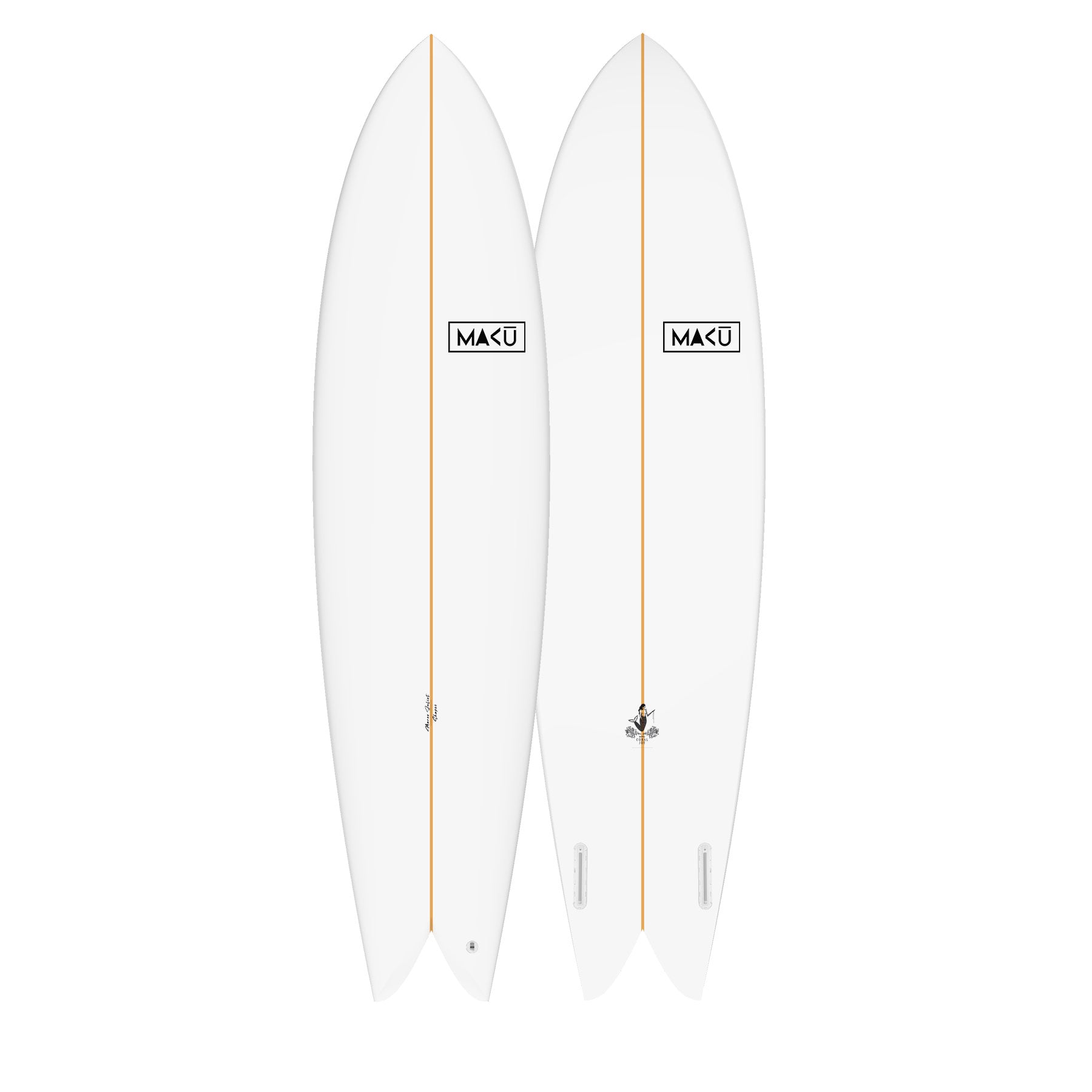 MAKU Surf Mid Length Coral Joy Twin Long Fish