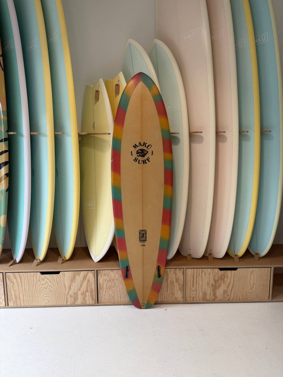 Mid length Twin fin 6'10